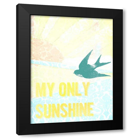 My Only Sunshine II Black Modern Wood Framed Art Print with Double Matting by Studio W