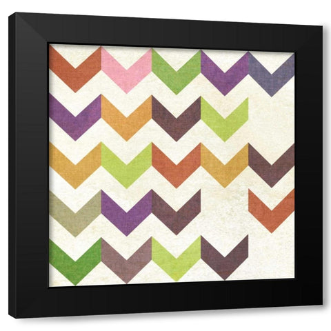 Arrow Pattern I Black Modern Wood Framed Art Print with Double Matting by Fagalde, Jarman