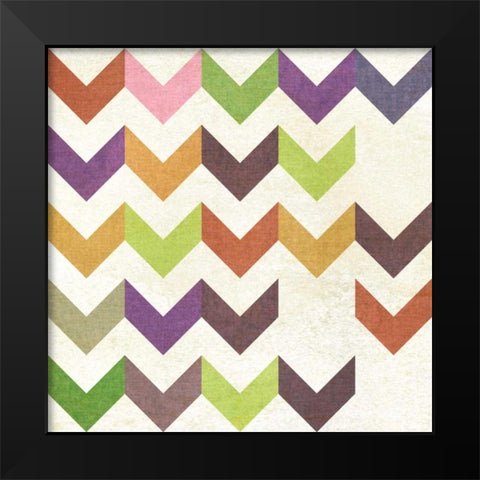 Arrow Pattern I Black Modern Wood Framed Art Print by Fagalde, Jarman