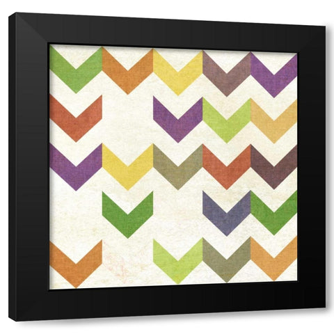 Arrow Pattern II Black Modern Wood Framed Art Print with Double Matting by Fagalde, Jarman