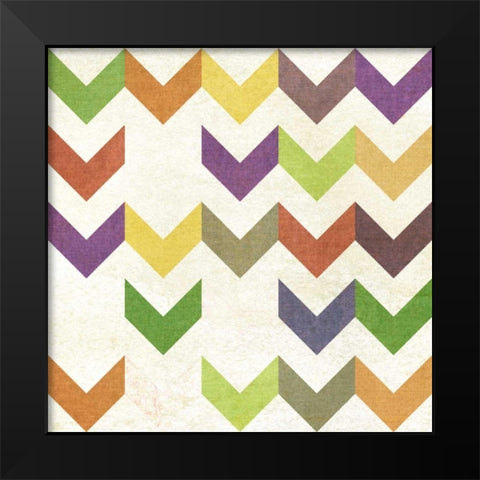 Arrow Pattern II Black Modern Wood Framed Art Print by Fagalde, Jarman