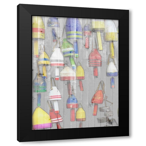 Dockside II Black Modern Wood Framed Art Print with Double Matting by Fagalde, Jarman