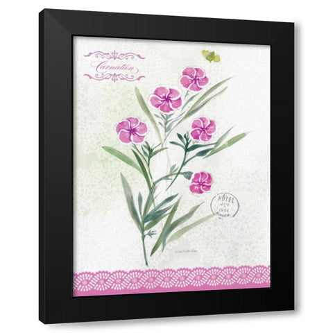 Flower Study on Lace III Black Modern Wood Framed Art Print with Double Matting by Della-Piana, Elissa