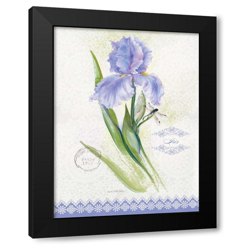 Flower Study on Lace VII Black Modern Wood Framed Art Print by Della-Piana, Elissa