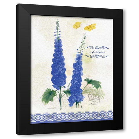Flower Study on Lace VIII Black Modern Wood Framed Art Print by Della-Piana, Elissa