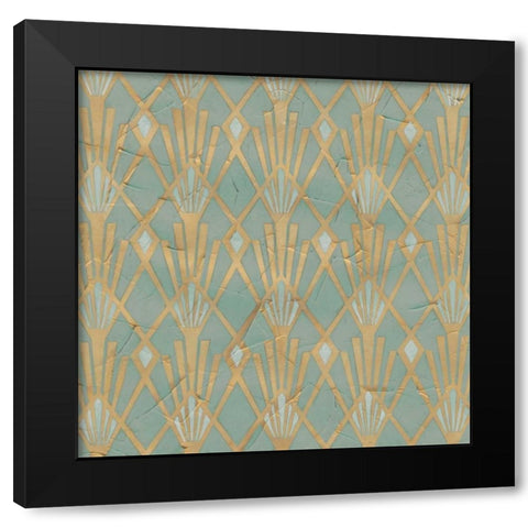 Non-Embellished Gilded Deco Motif I Black Modern Wood Framed Art Print with Double Matting by Vess, June Erica