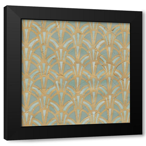 Non-Embellished Gilded Deco Motif II Black Modern Wood Framed Art Print by Vess, June Erica