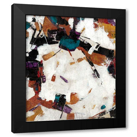 Puzzle III Black Modern Wood Framed Art Print with Double Matting by OToole, Tim