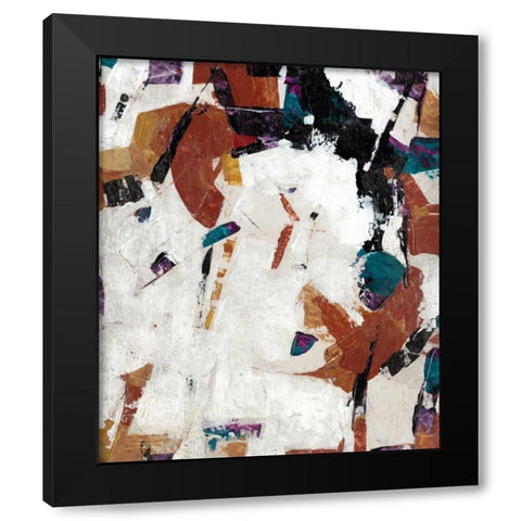 Puzzle IV Black Modern Wood Framed Art Print with Double Matting by OToole, Tim