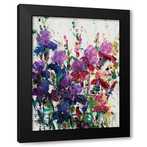Iris Blooming II Black Modern Wood Framed Art Print with Double Matting by OToole, Tim