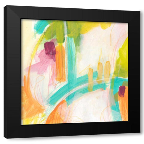 Tangerine Dream II Black Modern Wood Framed Art Print with Double Matting by Vess, June Erica