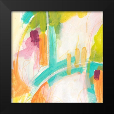 Tangerine Dream II Black Modern Wood Framed Art Print by Vess, June Erica