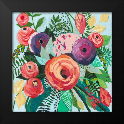Halcyon Bouquet II Black Modern Wood Framed Art Print by Popp, Grace
