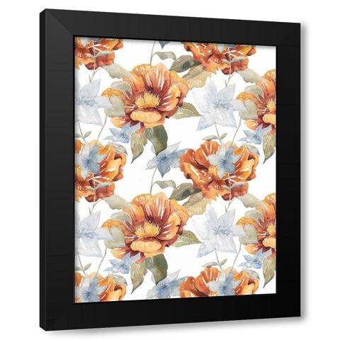 Ebbing Peonies II Black Modern Wood Framed Art Print by Popp, Grace