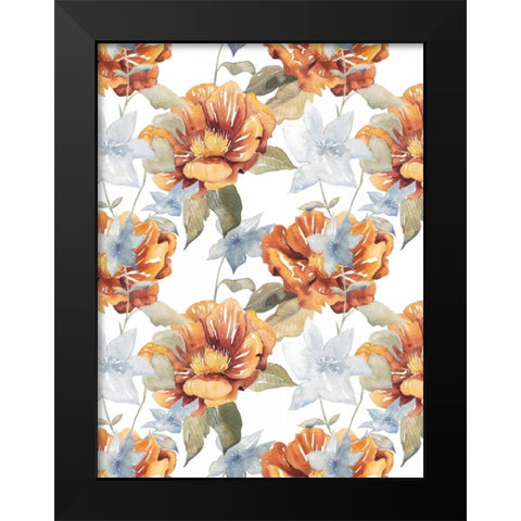 Ebbing Peonies II Black Modern Wood Framed Art Print by Popp, Grace