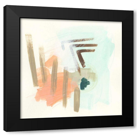Key Note Shuffle II Black Modern Wood Framed Art Print with Double Matting by Vess, June Erica