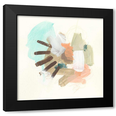 Key Note Shuffle III Black Modern Wood Framed Art Print by Vess, June Erica