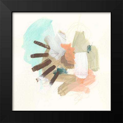 Key Note Shuffle III Black Modern Wood Framed Art Print by Vess, June Erica