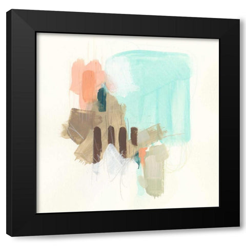 Key Note Shuffle IV Black Modern Wood Framed Art Print with Double Matting by Vess, June Erica