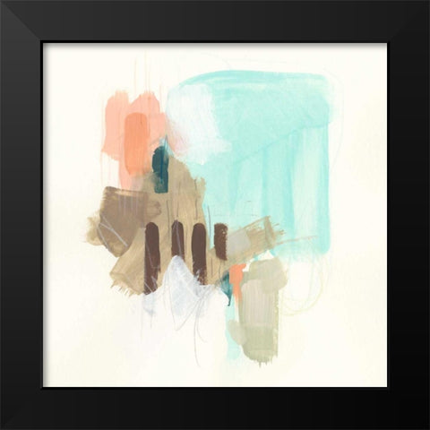 Key Note Shuffle IV Black Modern Wood Framed Art Print by Vess, June Erica
