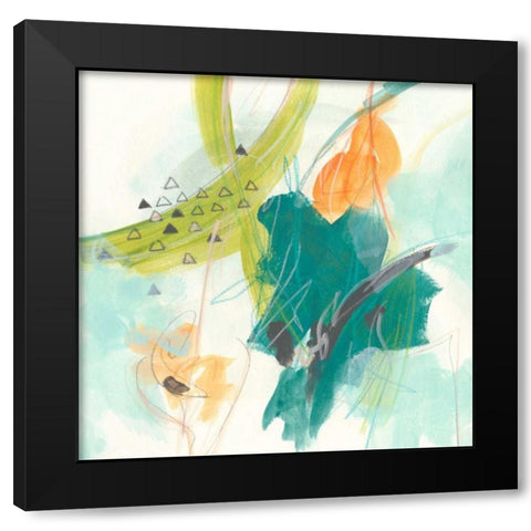 Skipping Stones I Black Modern Wood Framed Art Print by Vess, June Erica