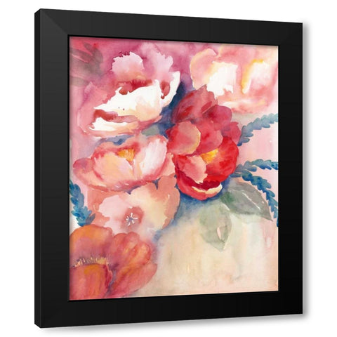 Cerise Tide I Black Modern Wood Framed Art Print with Double Matting by Popp, Grace