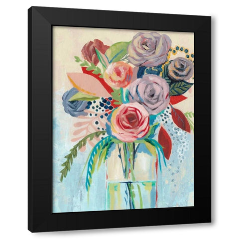 Roseate Posy I Black Modern Wood Framed Art Print by Popp, Grace