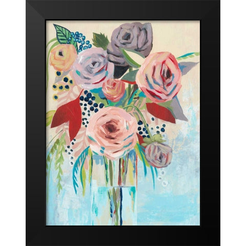 Roseate Posy II Black Modern Wood Framed Art Print by Popp, Grace