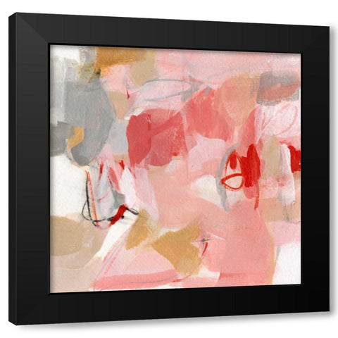 Strawberry Dreams Black Modern Wood Framed Art Print with Double Matting by Long, Christina