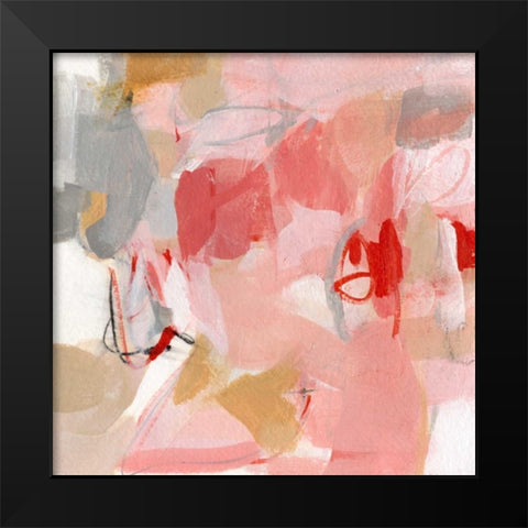Strawberry Dreams Black Modern Wood Framed Art Print by Long, Christina