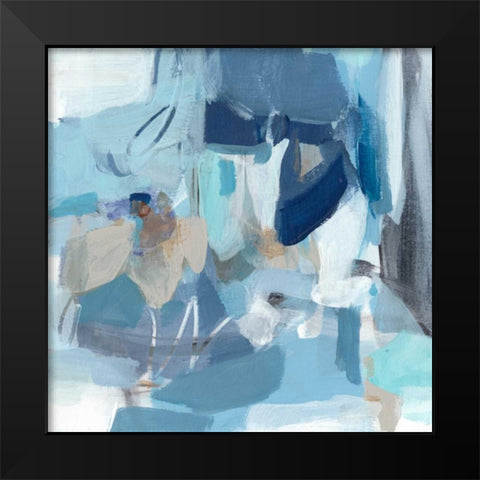Blue Monday Black Modern Wood Framed Art Print by Long, Christina