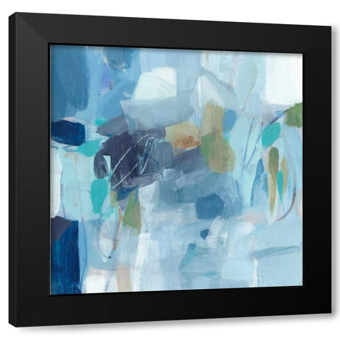 Waiting in Line Black Modern Wood Framed Art Print with Double Matting by Long, Christina