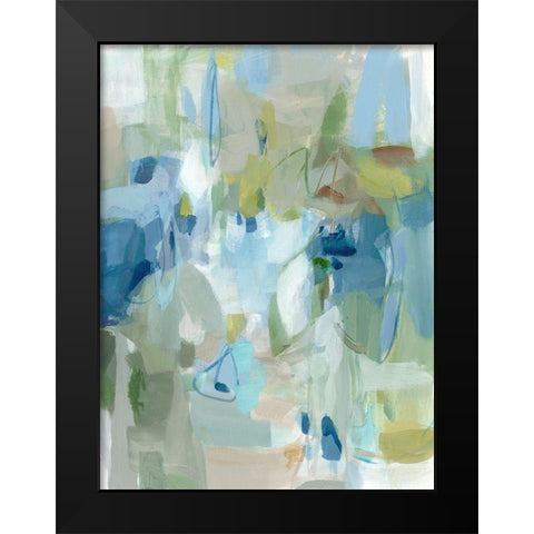 Lakeside Black Modern Wood Framed Art Print by Long, Christina