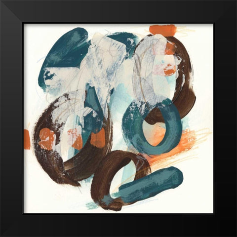 Circular Intent II Black Modern Wood Framed Art Print by Vess, June Erica