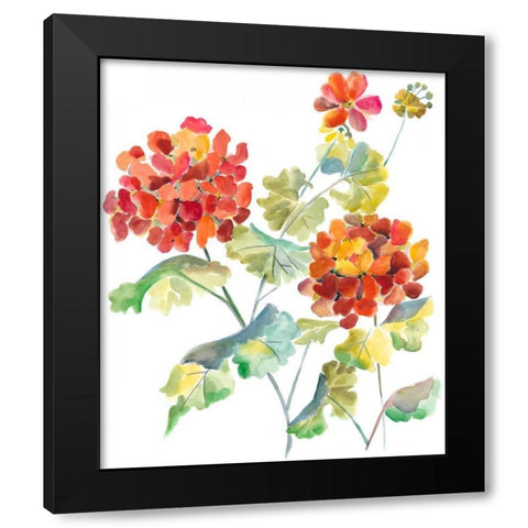 Cranesbills I Black Modern Wood Framed Art Print with Double Matting by Zarris, Chariklia