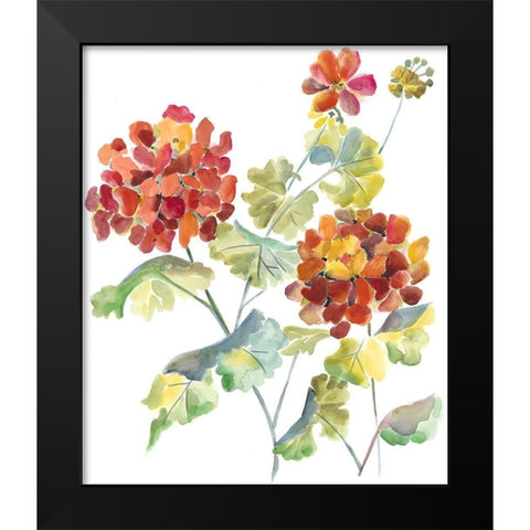 Cranesbills I Black Modern Wood Framed Art Print by Zarris, Chariklia