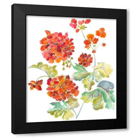 Cranesbills II Black Modern Wood Framed Art Print by Zarris, Chariklia