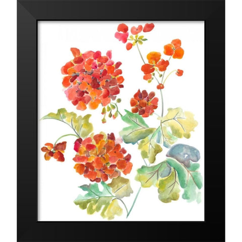 Cranesbills II Black Modern Wood Framed Art Print by Zarris, Chariklia