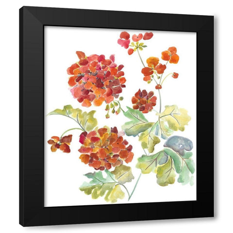 Cranesbills II Black Modern Wood Framed Art Print with Double Matting by Zarris, Chariklia