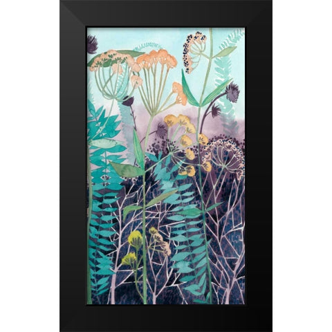 Illuminated Wildflowers II Black Modern Wood Framed Art Print by Popp, Grace