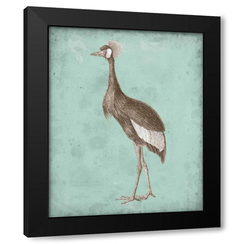 Sepia and Spa Heron II Black Modern Wood Framed Art Print by Vision Studio