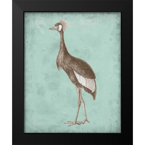 Sepia and Spa Heron II Black Modern Wood Framed Art Print by Vision Studio