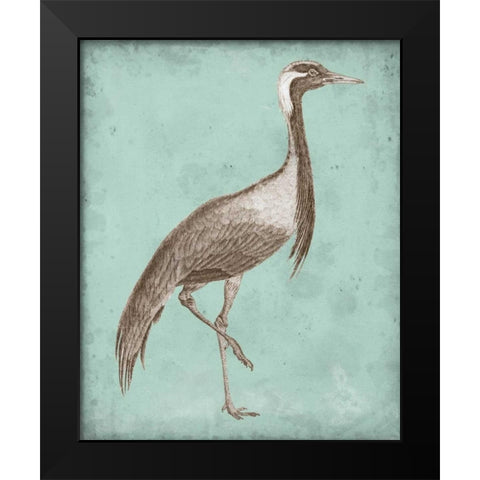 Sepia and Spa Heron III Black Modern Wood Framed Art Print by Vision Studio