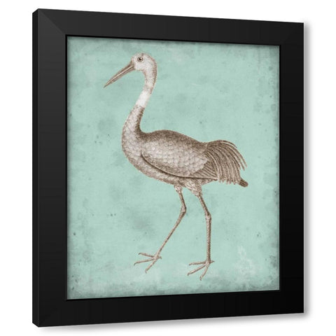 Sepia and Spa Heron IV Black Modern Wood Framed Art Print by Vision Studio