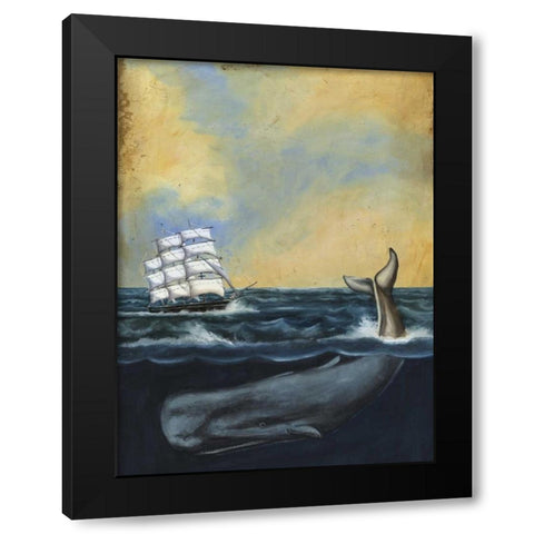 Whaling Stories I Black Modern Wood Framed Art Print with Double Matting by McCavitt, Naomi