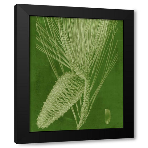 Modern Pine II Black Modern Wood Framed Art Print with Double Matting by Vision Studio