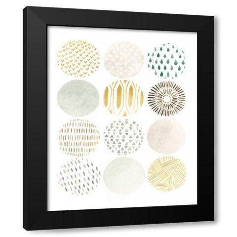 Orbital Patterns II Black Modern Wood Framed Art Print by Vess, June Erica