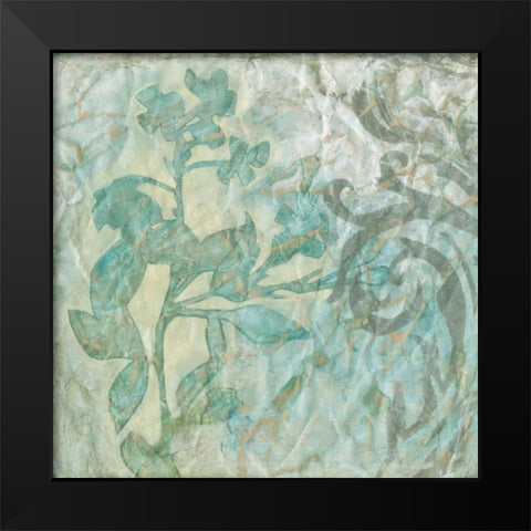 Flower Spray I Black Modern Wood Framed Art Print by Goldberger, Jennifer