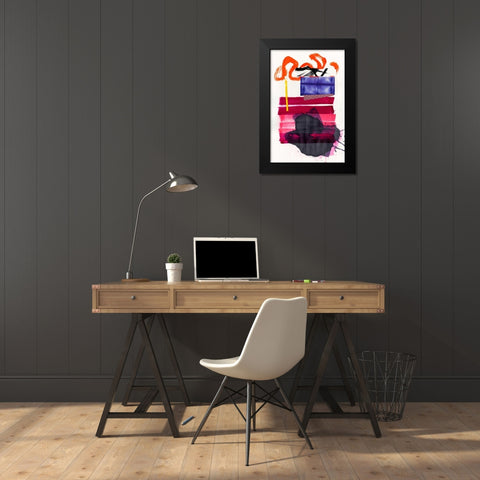 Haiku IV Black Modern Wood Framed Art Print by Fuchs, Jodi