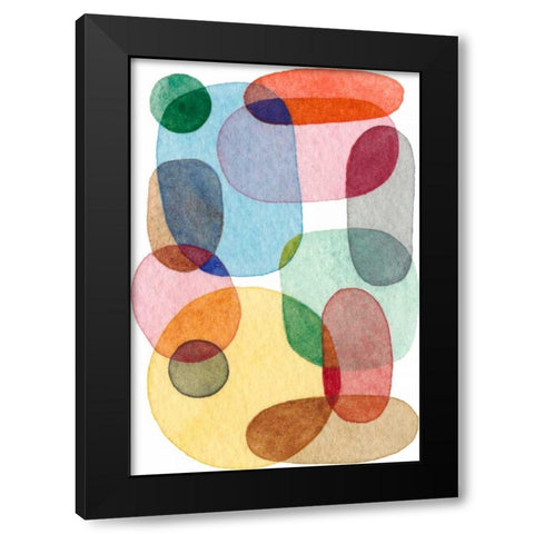 Inked Orbs I Black Modern Wood Framed Art Print by Galapon, Nikki
